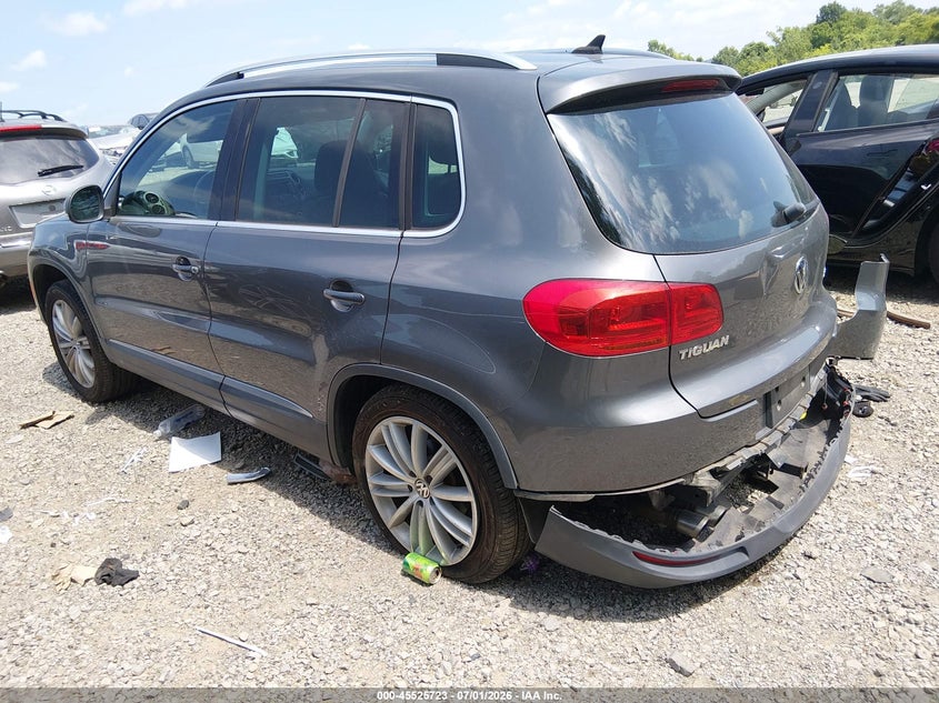 2012 Volkswagen Tiguan VIN WVGAV7AX5CW004519 IAAI salvage auction — LEFT REAR, Clear (Tennessee), sold $1,100 on 2026-08-13 (photo 3)