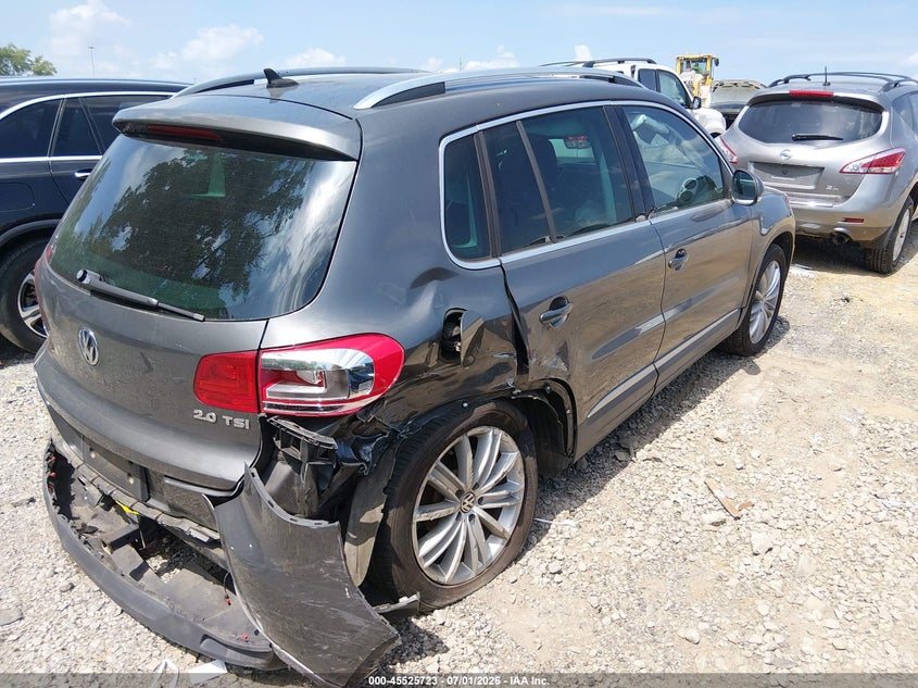 2012 Volkswagen Tiguan VIN WVGAV7AX5CW004519 IAAI salvage auction — LEFT REAR, Clear (Tennessee), sold $1,100 on 2026-08-13 (photo 4)