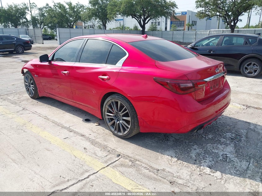 2018 Infiniti Q50 VIN JN1FV7AP2JM460936 IAAI salvage auction — FRONT END, Clear (Virginia), sold $8,200 on 2026-07-08 (photo 3)