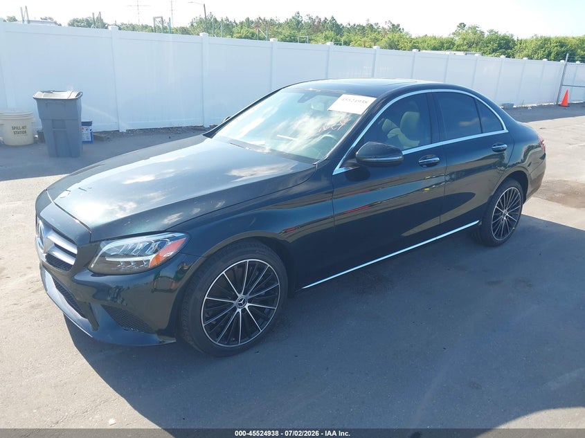 2019 Mercedes-benz C-klasse VIN 55SWF8DB2KU318322 IAAI salvage auction — FRONT END, Rebuildable (Florida), sold $8,300 on 2026-07-29 (photo 2)