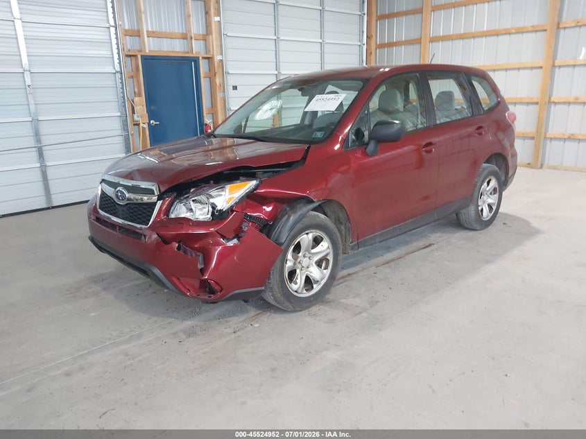 2014 Subaru Forester VIN JF2SJAACXEH515795 IAAI salvage auction — LEFT FRONT, Salvage Title, sold $675 on 2026-07-22 (photo 2)