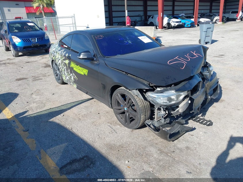 2015 BMW 4er VIN WBA3N3C54FK233266 IAAI salvage auction — FRONT END, Salvage Title, sold $600 on 2026-08-15 (photo 1)