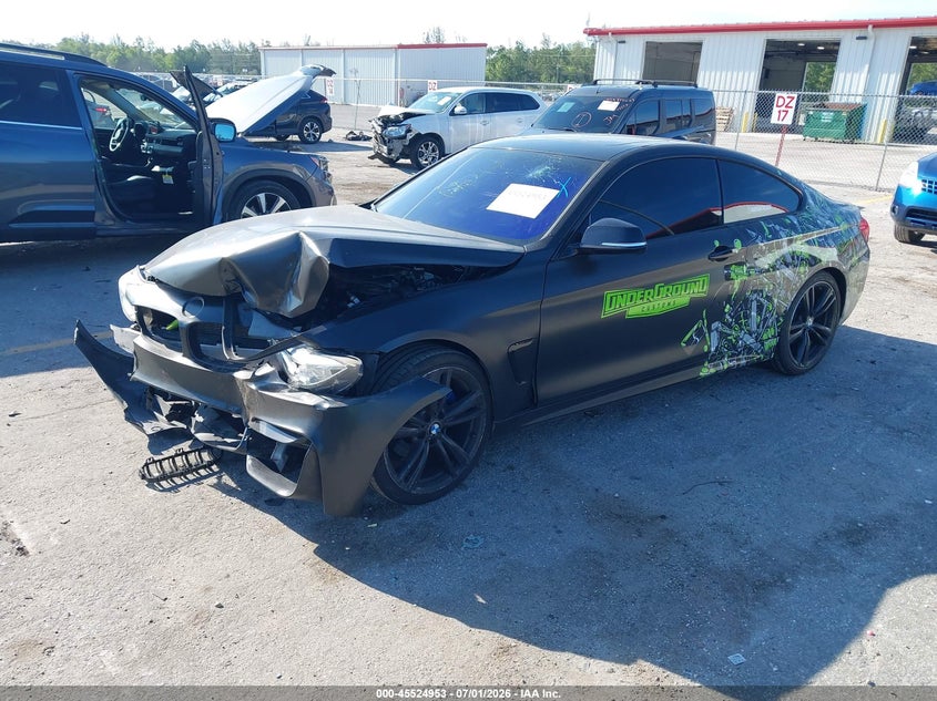 2015 BMW 4er VIN WBA3N3C54FK233266 IAAI salvage auction — FRONT END, Salvage Title, sold $600 on 2026-08-15 (photo 2)