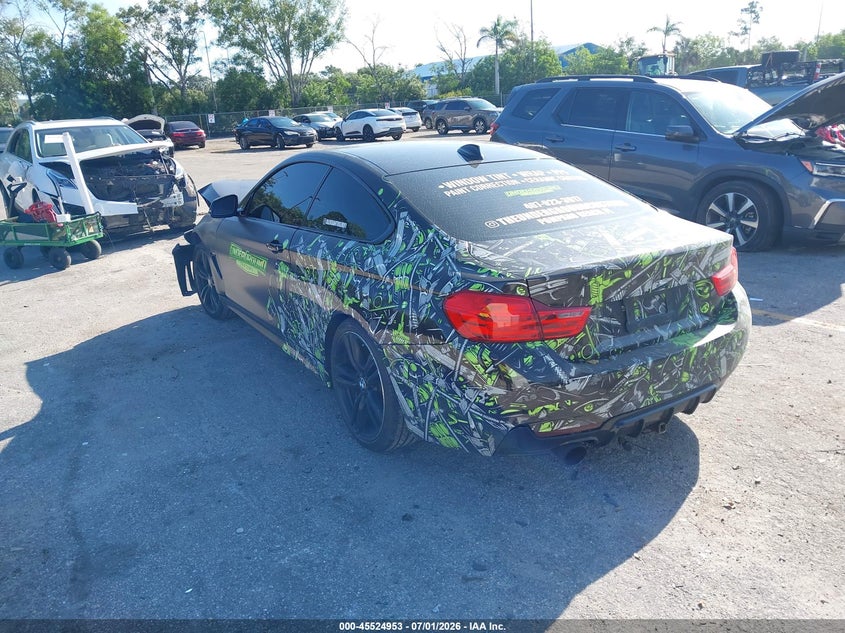 2015 BMW 4er VIN WBA3N3C54FK233266 IAAI salvage auction — FRONT END, Salvage Title, sold $600 on 2026-08-15 (photo 3)