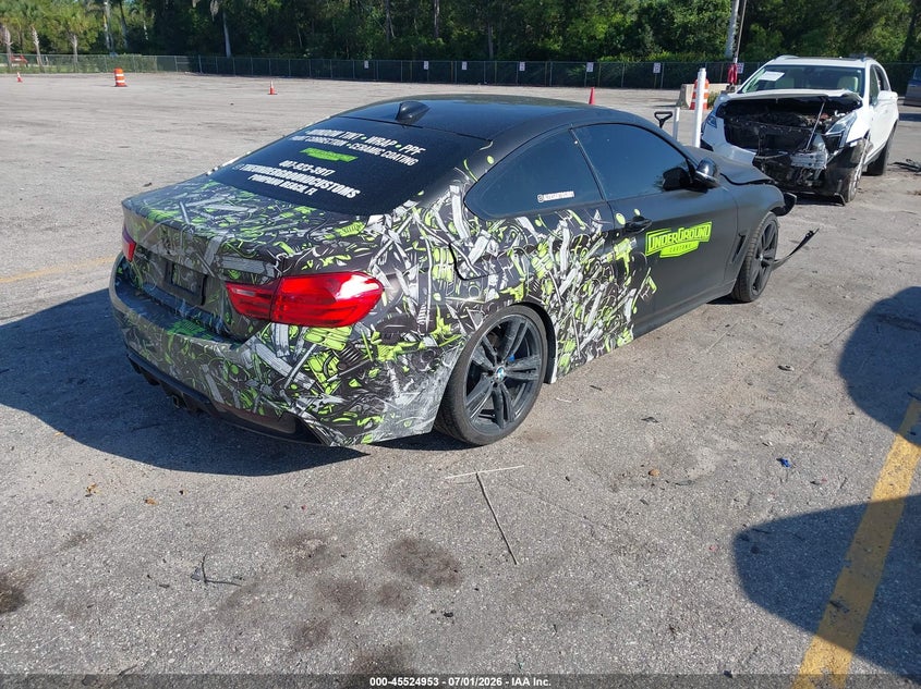 2015 BMW 4er VIN WBA3N3C54FK233266 IAAI salvage auction — FRONT END, Salvage Title, sold $600 on 2026-08-15 (photo 4)