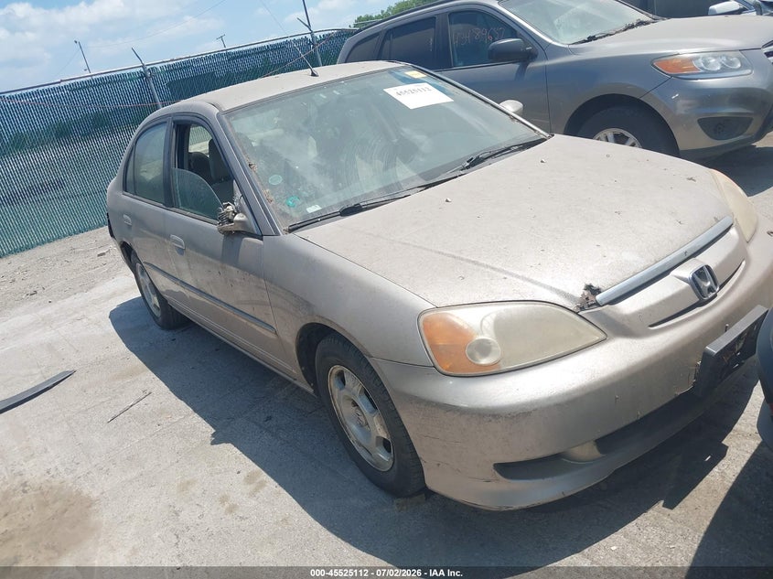 2003 Honda Civic hybrid VIN JHMES95653S007406 IAAI salvage auction — NORMAL WEAR, Original (Ohio), sold $275 on 2026-07-14 (photo 1)