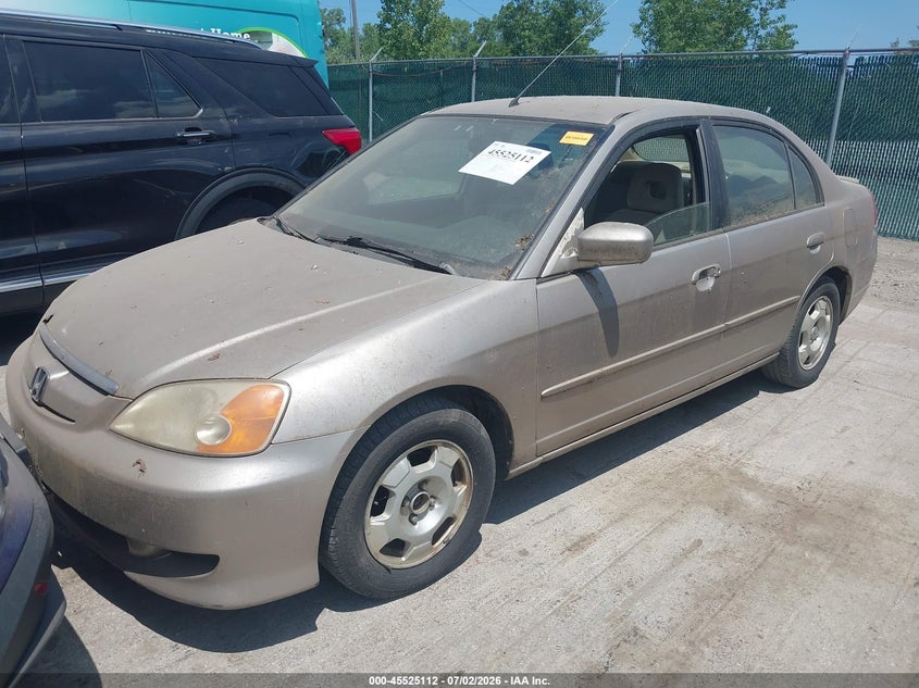 2003 Honda Civic hybrid VIN JHMES95653S007406 IAAI salvage auction — NORMAL WEAR, Original (Ohio), sold $275 on 2026-07-14 (photo 2)