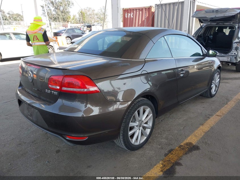 2012 Volkswagen Eos VIN WVWBW7AH5CV008851 IAAI salvage auction — FRONT END, Salvage Title, sold $725 on 2026-07-22 (photo 4)