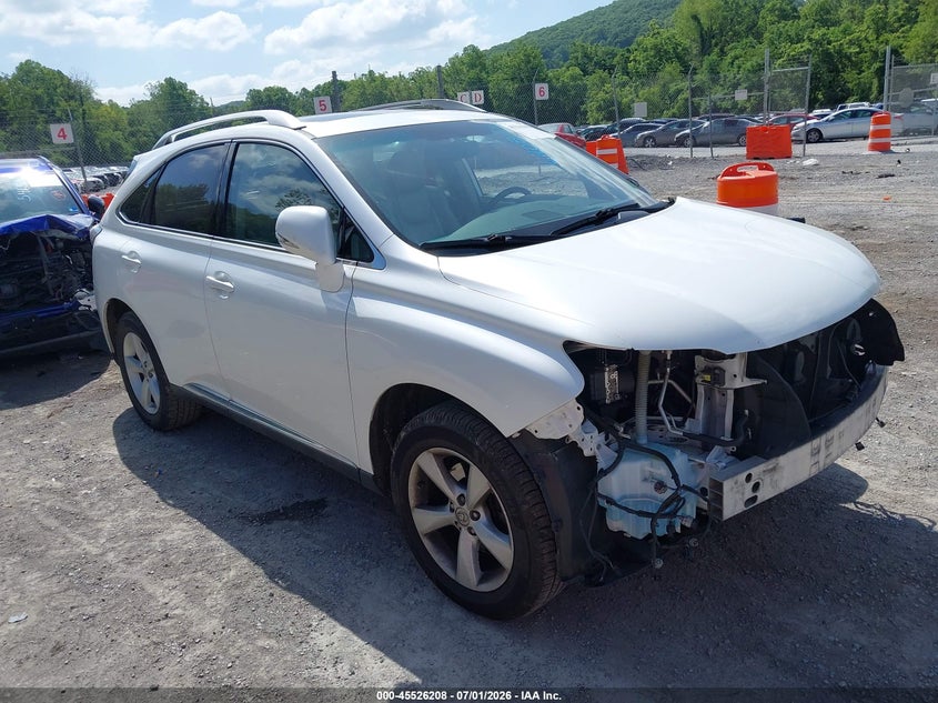 2012 Lexus Rx VIN JTJBK1BA9C2449567 IAAI salvage auction — FRONT END, Salvage (Virginia), sold $4,850 on 2026-07-28 (photo 1)