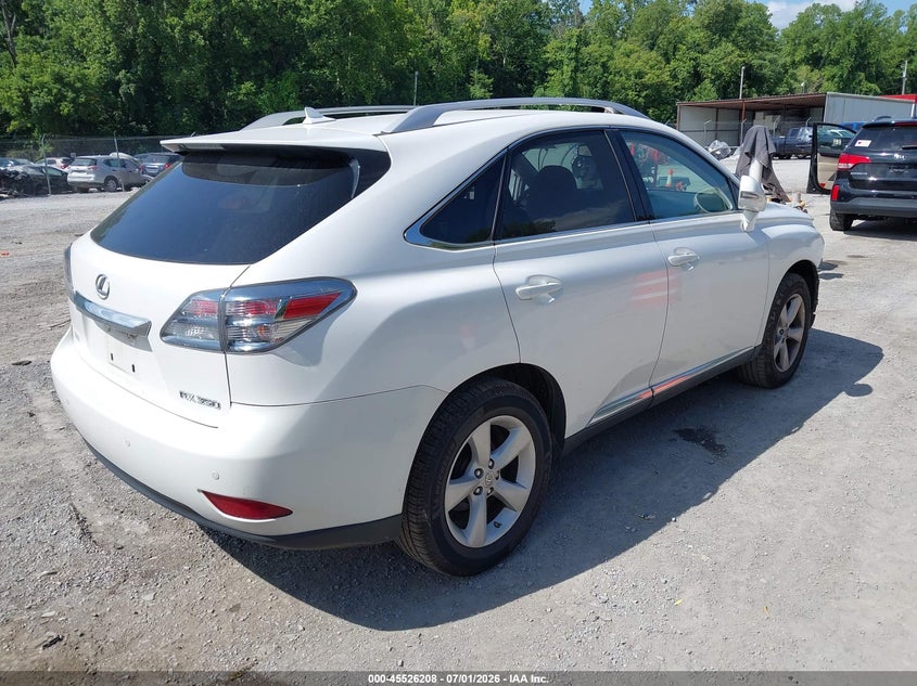 2012 Lexus Rx VIN JTJBK1BA9C2449567 IAAI salvage auction — FRONT END, Salvage (Virginia), sold $4,850 on 2026-07-28 (photo 4)