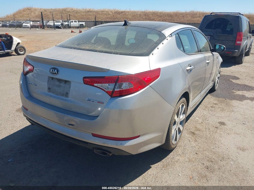 2013 Kia Optima VIN 5XXGR4A6XDG176072 IAAI salvage auction — NORMAL WEAR, Clear - Dealer Only (California), sold $400 on 2026-07-08 (photo 4)