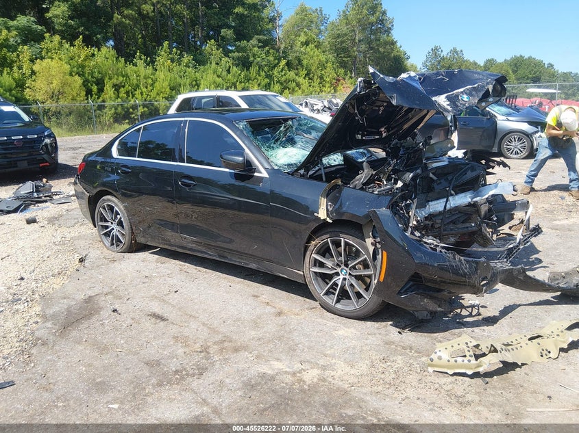 2019 BMW 3er VIN WBA5R1C53KAK12233 IAAI salvage auction — FRONT END, Salvage (Mississippi), sold $1,600 on 2026-08-12 (photo 1)