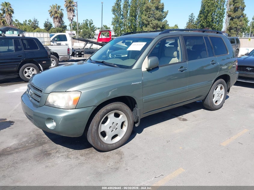 2006 Toyota Highlander VIN JTEEP21A860159955 IAAI salvage auction — NORMAL WEAR, Clear-Dealer Only (Kentucky), sold $750 on 2026-07-29 (photo 2)
