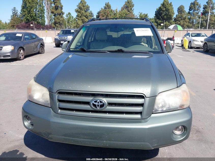 2006 Toyota Highlander VIN JTEEP21A860159955 IAAI salvage auction — NORMAL WEAR, Clear-Dealer Only (Kentucky), sold $750 on 2026-07-29 (photo 6)