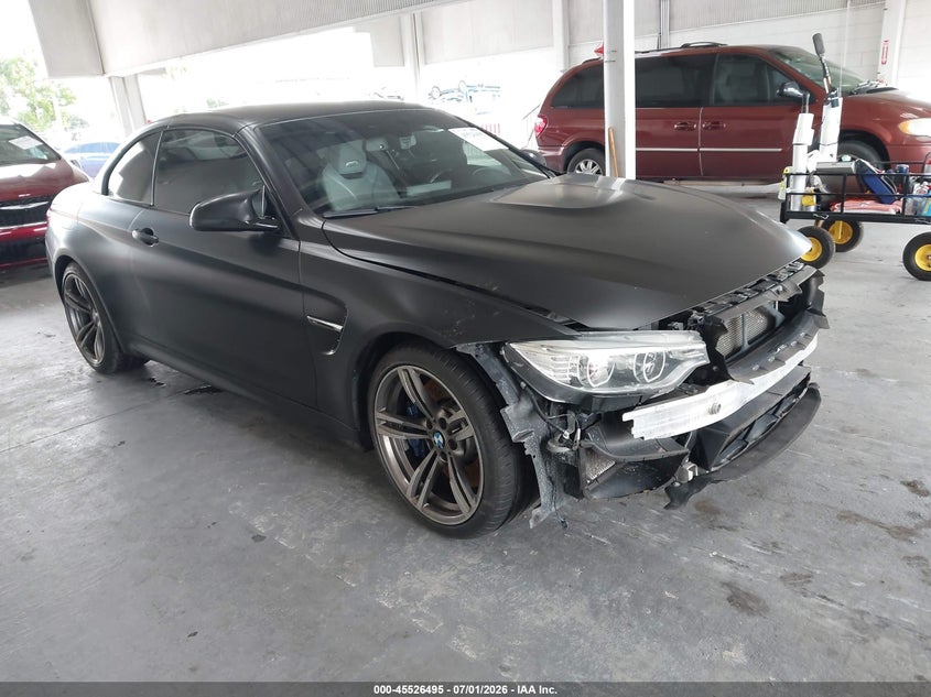 2016 BMW M4 VIN WBS3U9C59GP968623 IAAI salvage auction — LEFT FRONT, Rebuildable (Florida), sold $14,200 on 2026-07-29 (photo 1)