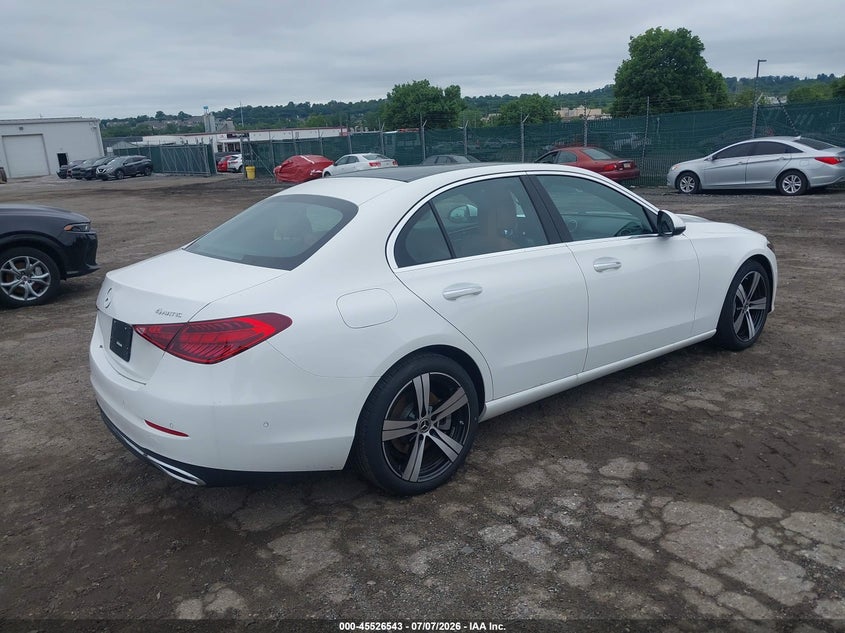 2025 Mercedes-benz C-klasse VIN W1KAF4HB0SR287716 IAAI salvage auction — UNDERCARRIAGE, Wait Title, sold $31,225 on 2026-08-21 (photo 4)