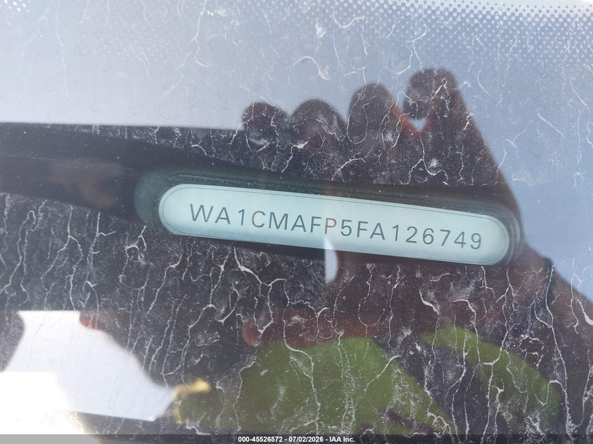 2015 Audi Q5 VIN WA1CMAFP5FA126749 IAAI salvage auction — UNDERCARRIAGE, Salvage (Massachusetts), sold $4,650 on 2026-07-24 (photo 6)