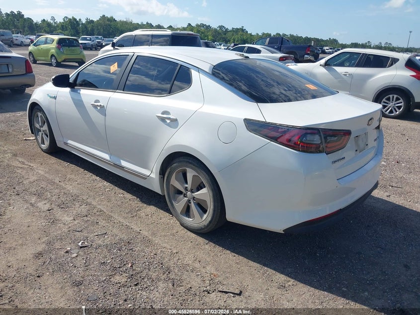 2015 Kia Optima hybrid VIN KNAGN4AD7F5091740 IAAI salvage auction — NORMAL WEAR, Clear (Florida), sold $500 on 2026-07-21 (photo 3)