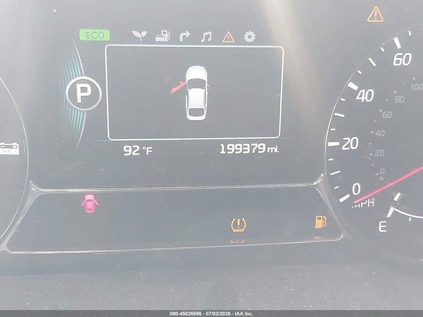 2015 Kia Optima hybrid VIN KNAGN4AD7F5091740 IAAI salvage auction — NORMAL WEAR, Clear (Florida), sold $500 on 2026-07-21 (photo 7)