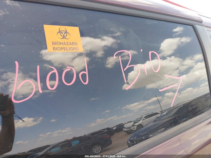 2015 Kia SEDONA VIN KNDMB5C12F6040566 IAAI salvage auction — BIO HAZARD, Salvage (Texas), sold $500 on 2026-07-28 (photo 9)