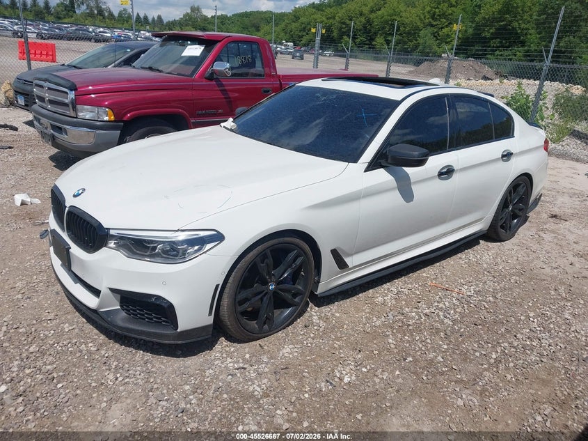2020 BMW 5er VIN WBAJS7C04LBN96867 IAAI salvage auction — REAR END, Wait Title, sold $9,300 on 2026-10-07 (photo 2)