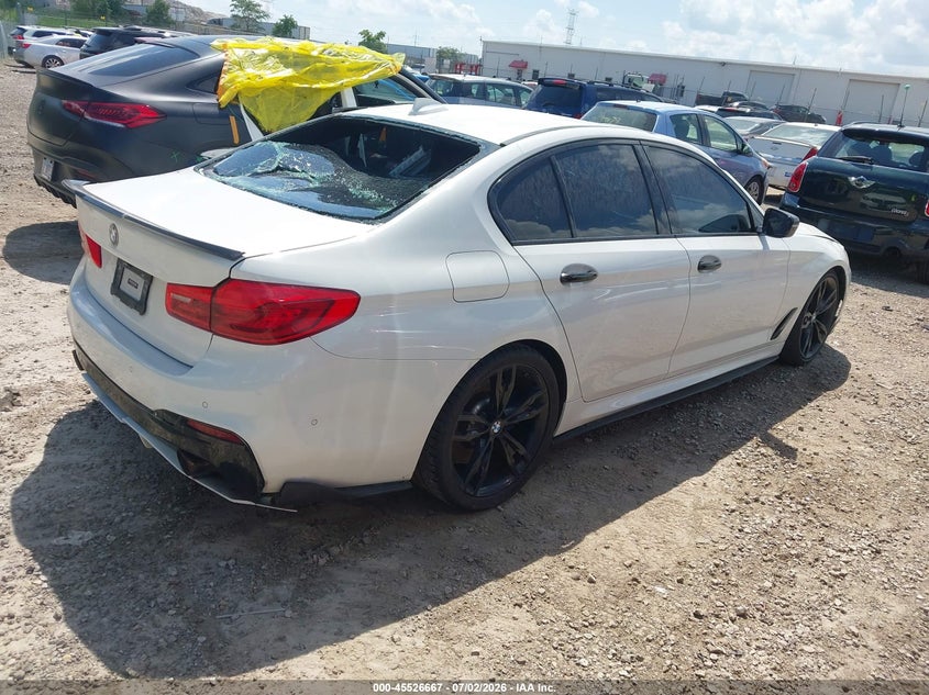 2020 BMW 5er VIN WBAJS7C04LBN96867 IAAI salvage auction — REAR END, Wait Title, sold $9,300 on 2026-10-07 (photo 4)