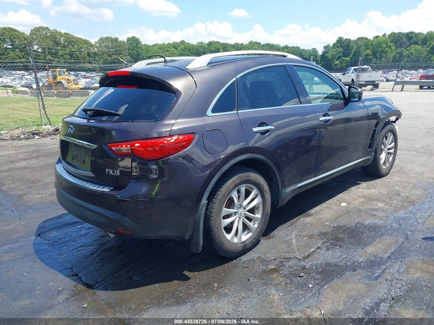 2012 Infiniti Fx VIN JN8AS1MW7CM151521 IAAI salvage auction — FRONT END, Salvage Title, sold $750 on 2026-08-19 (photo 4)