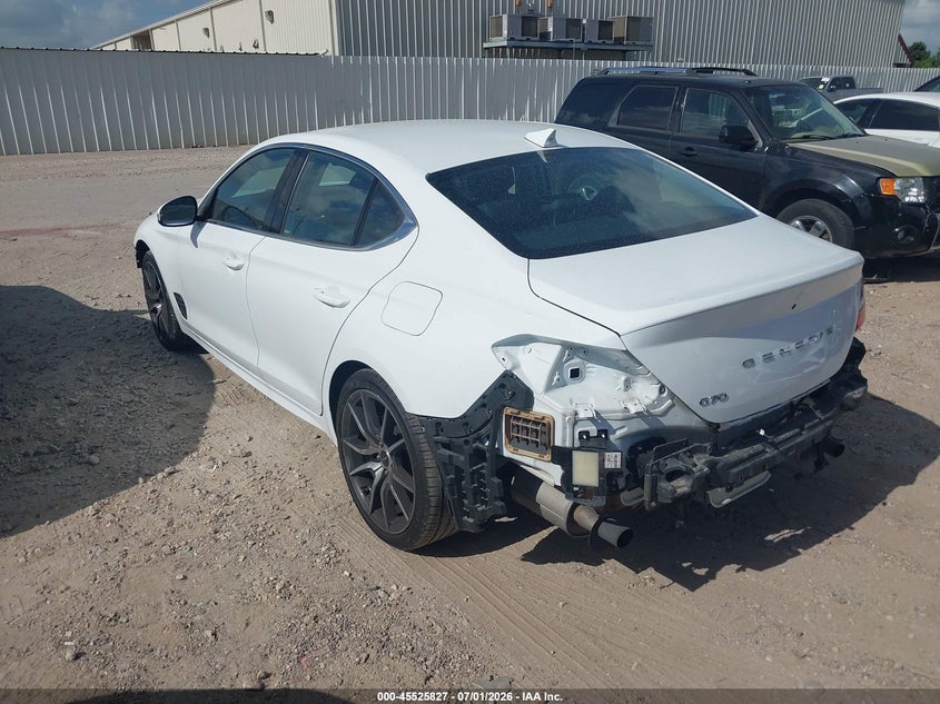 2026 Genesis G70 VIN KMTG14SC1TU167525 IAAI salvage auction — RIGHT REAR, Enterprise Vehicles Clear Only (West Virginia), sold $25,250 on 2026-07-09 (photo 3)