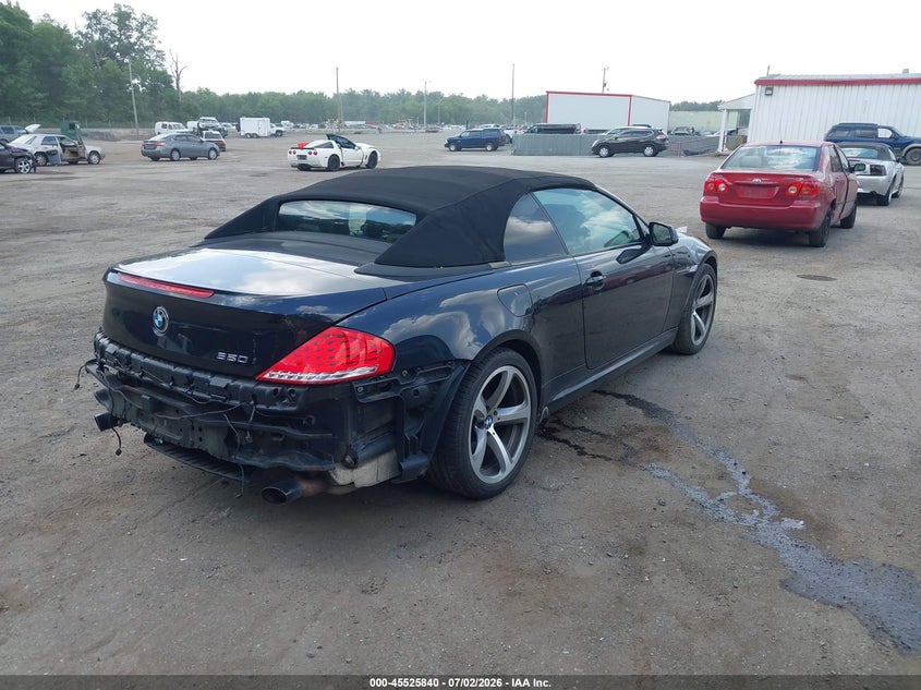 2010 BMW 6er VIN WBAEB5C51AC224914 IAAI salvage auction — FRONT & REAR, Salvage - Greater Than 75% (Maryland), sold $1,000 on 2026-07-29 (photo 4)