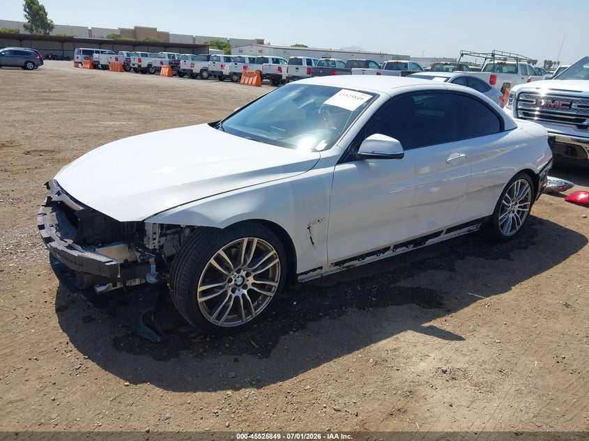 2016 BMW 4er VIN WBA3V7C50G5A28506 IAAI salvage auction — FRONT & REAR, Wait Title, sold $3,300 on 2026-08-16 (photo 2)