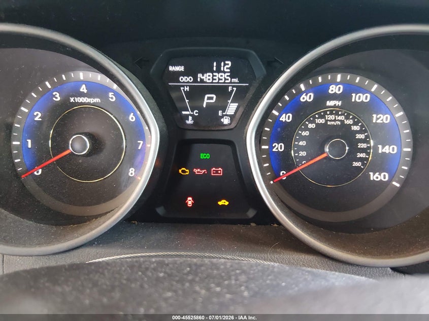 2012 Hyundai Elantra VIN KMHDH4AE6CU208047 IAAI salvage auction — NORMAL WEAR, Restored (Arizona), sold $450 on 2026-07-21 (photo 7)