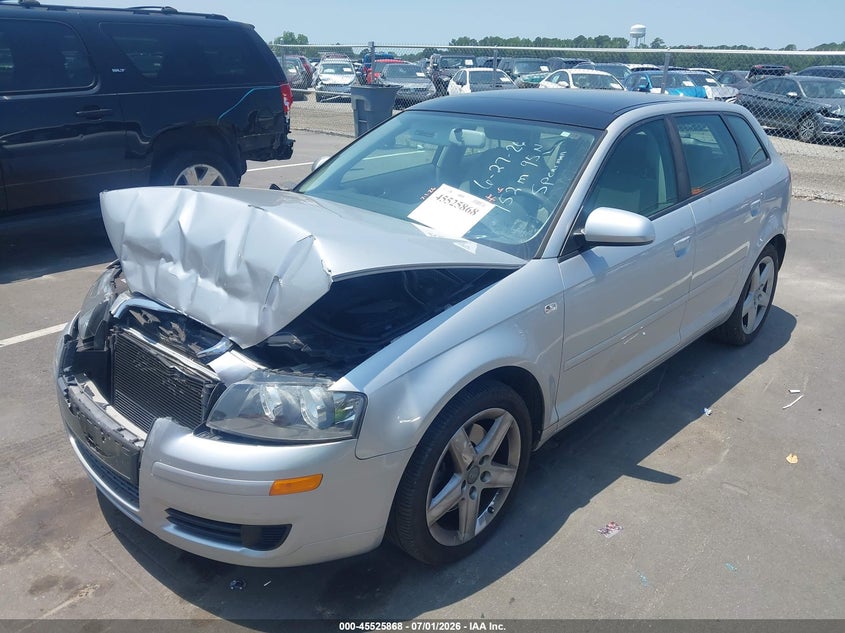 2006 Audi A3 VIN WAUHF78P96A163077 IAAI salvage auction — FRONT END, Salvage (North Carolina), sold $225 on 2026-07-29 (photo 2)