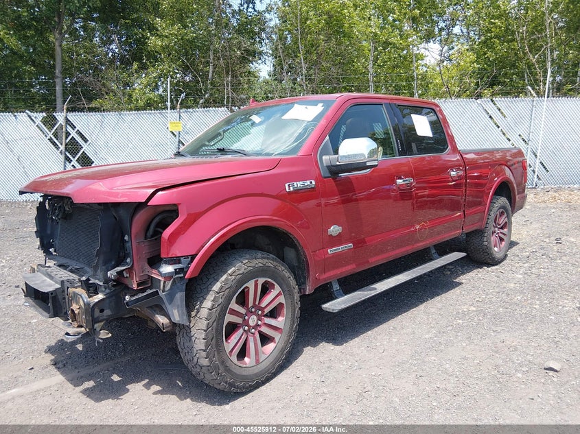 2018 Ford F-150 VIN 1FTFW1E10JFE70432 IAAI salvage auction — FRONT END, Salvage (Pennsylvania), sold $7,800 on 2026-07-10 (photo 2)