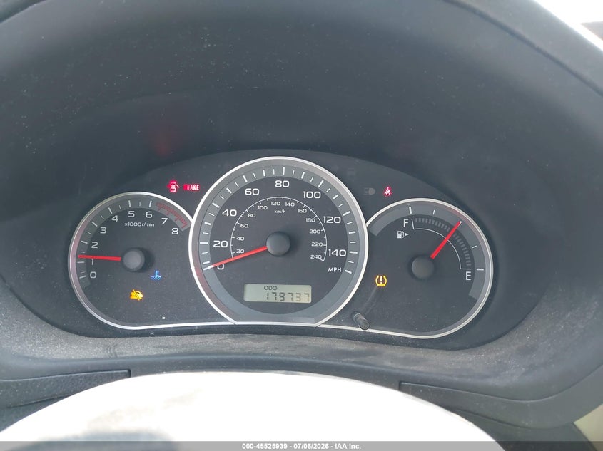 2010 Subaru Impreza VIN JF1GE6B63AG507607 IAAI salvage auction — NORMAL WEAR, Clear (Alabama), sold $225 on 2026-07-30 (photo 7)