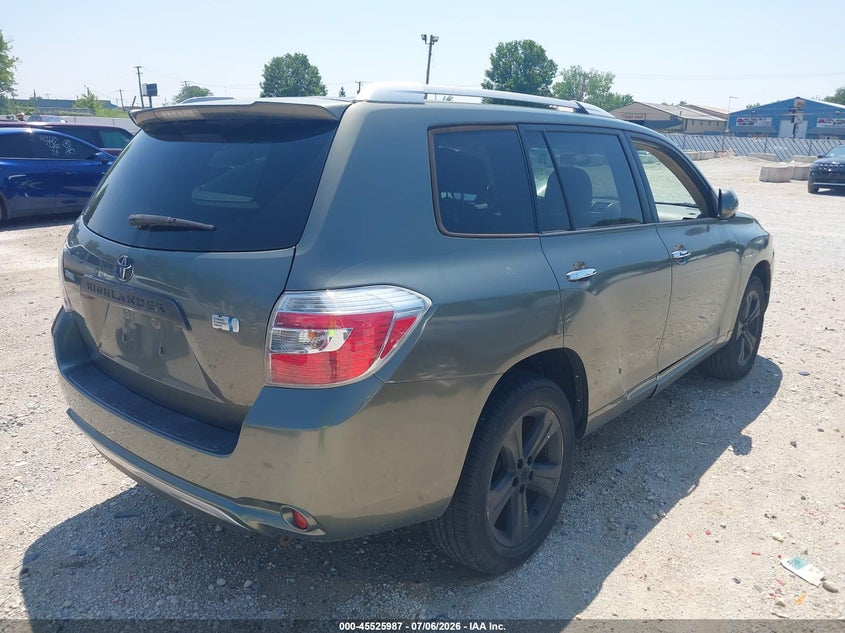 2008 Toyota Highlander hybrid VIN JTEEW41A382010195 IAAI salvage auction — NORMAL WEAR, Clear (Indiana), sold $950 on 2026-07-21 (photo 4)