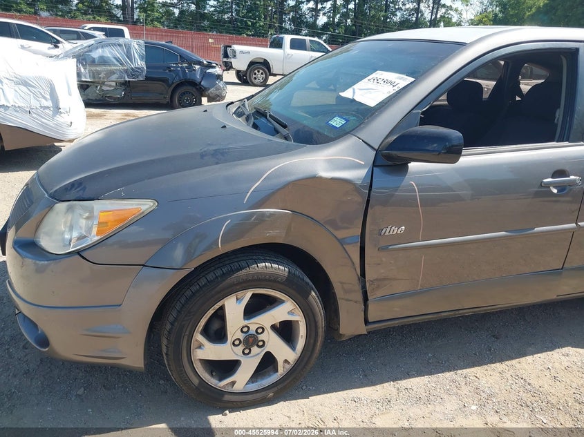 2005 Pontiac Vibe VIN 5Y2SL63845Z437426 IAAI salvage auction — FRONT & REAR, Salvage (Texas), sold $575 on 2026-07-23 (photo 6)