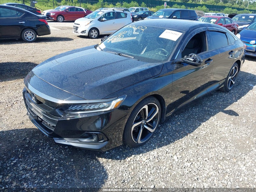 2021 Honda Accord VIN 1HGCV2F31MA010842 IAAI salvage auction — FRONT & REAR, Wait Title, sold $7,975 on 2026-09-11 (photo 2)