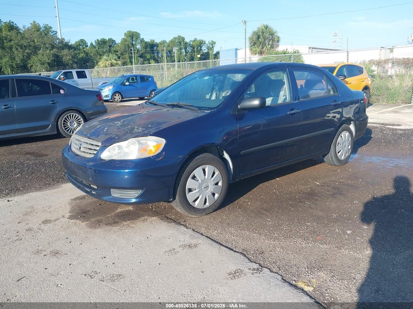 2003 Toyota Corolla VIN JTDBR32E130010047 IAAI salvage auction — NORMAL WEAR, Clear (Florida), sold $850 on 2026-07-29 (photo 2)