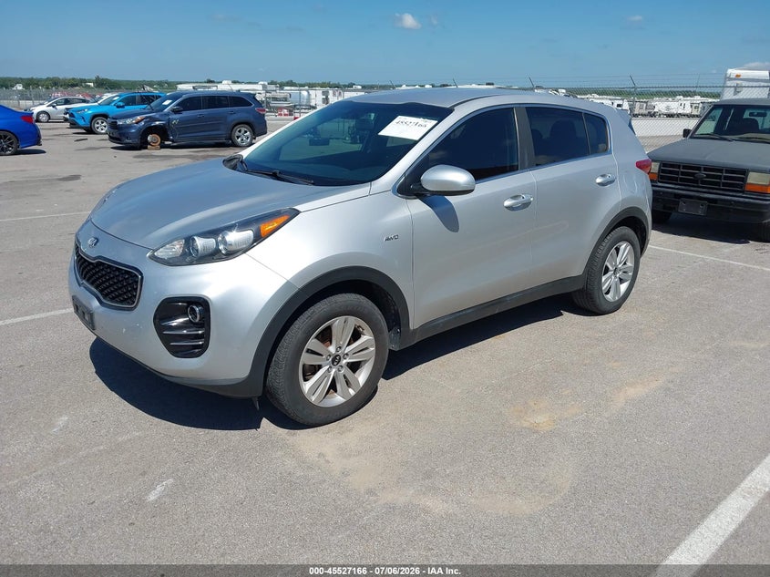 2018 Kia Sportage VIN KNDPMCAC7J7315920 IAAI salvage auction — HAIL, Certificate Of Title (Nebraska), sold $50 on 2026-07-30 (photo 2)