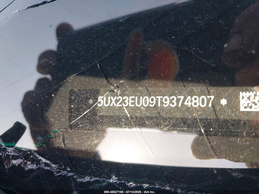 2026 BMW X5 VIN 5UX23EU09T9374807 IAAI salvage auction — FRONT & REAR, Mv-907A (New York), sold $11,200 on 2026-07-21 (photo 9)