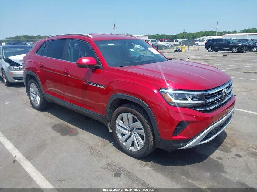 2020 Volkswagen Atlas cross sport VIN 1V2YE2CA7LC223657 IAAI salvage auction — LEFT SIDE, Salvage Title, sold $3,050 on 2026-08-20 (photo 1)