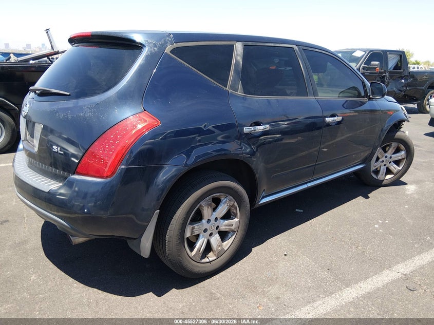 2006 Nissan Murano VIN JN8AZ08T76W415187 IAAI salvage auction — NORMAL WEAR, Clear (Nevada), sold $175 on 2026-07-17 (photo 4)