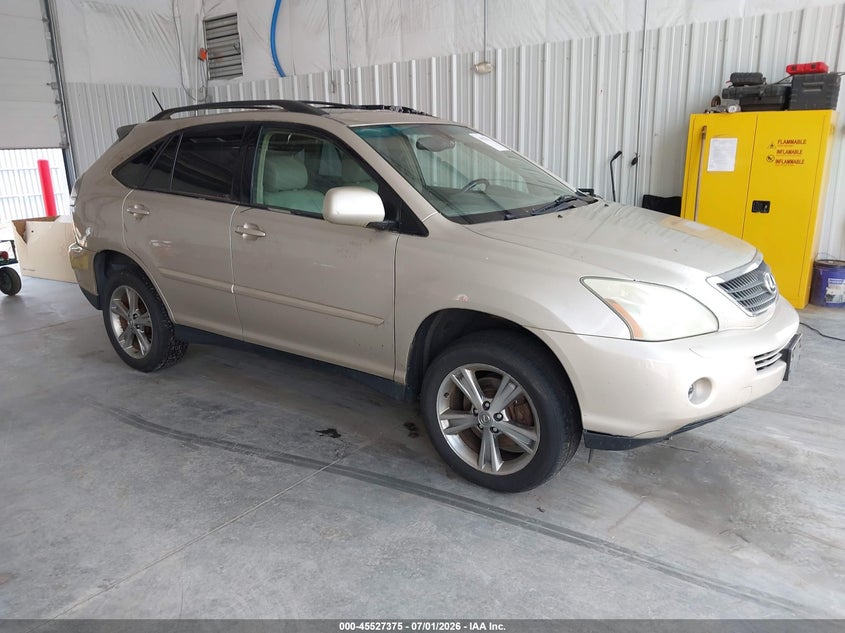 2006 Lexus Rx 400h VIN JTJHW31U460003882 IAAI salvage auction — LEFT FRONT, Clear (New Jersey), sold $625 on 2026-07-08 (photo 1)