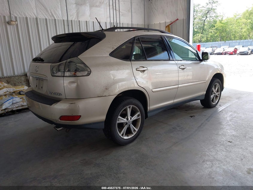 2006 Lexus Rx 400h VIN JTJHW31U460003882 IAAI salvage auction — LEFT FRONT, Clear (New Jersey), sold $625 on 2026-07-08 (photo 4)