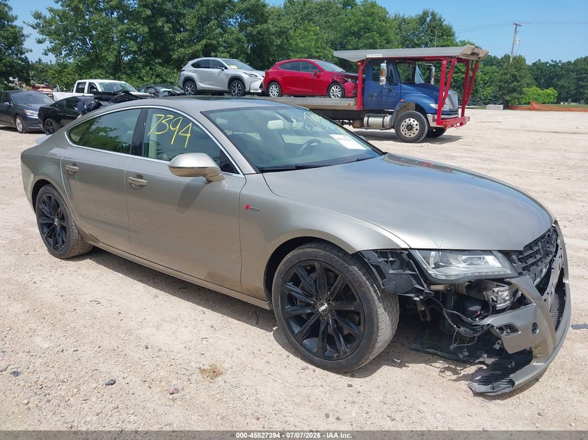 2012 Audi A7 VIN WAUSGAFC6CN005414 IAAI salvage auction — FRONT END, Clear (Wisconsin), sold $1,850 on 2026-07-15 (photo 1)