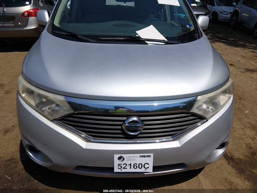 2011 Nissan Quest VIN JN8AE2KP4B9012215 IAAI salvage auction — NORMAL WEAR, Clear (Virginia), sold $700 on 2026-07-30 (photo 6)