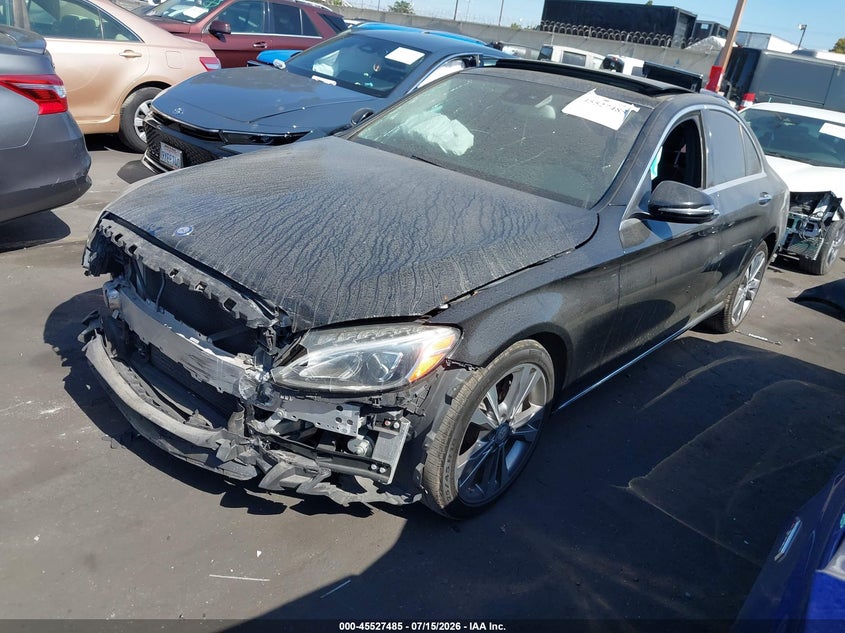 2016 Mercedes-benz C-klasse VIN 55SWF4JBXGU128630 IAAI salvage auction — FRONT END, Salvage Certificate (California), sold $1,650 on 2026-07-29 (photo 2)