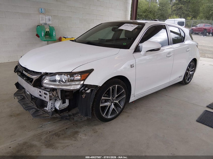 2016 Lexus Ct 200h VIN JTHKD5BHXG2251151 IAAI salvage auction — FRONT END, Bill Of Sale (Washington), sold $2,600 on 2026-08-25 (photo 2)