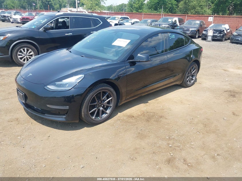 2021 Tesla Model 3 VIN 5YJ3E1EB2MF979493 IAAI salvage auction — RIGHT SIDE, Salvage Title, sold $7,000 on 2026-07-29 (photo 2)