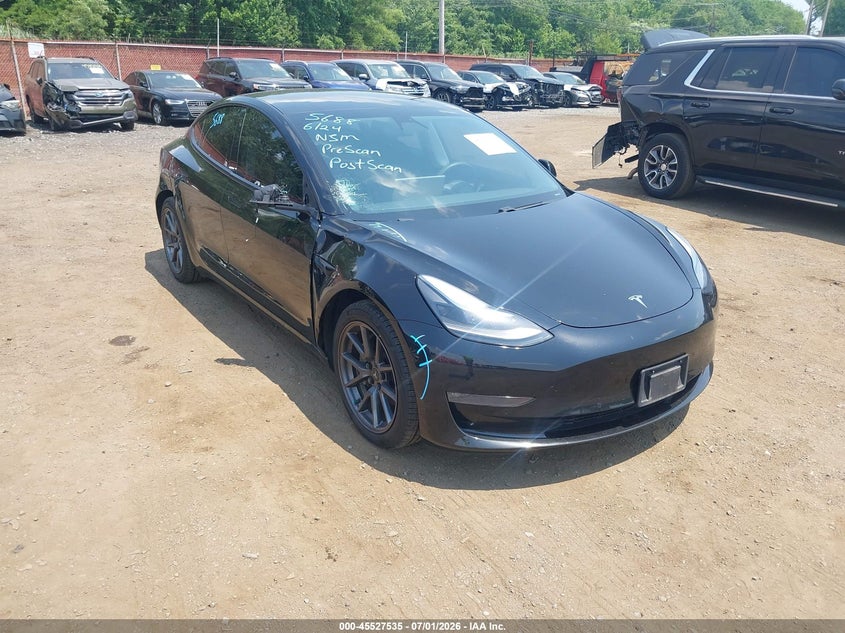 2021 Tesla Model 3 VIN 5YJ3E1EB2MF979493 IAAI salvage auction — RIGHT SIDE, Salvage Title, sold $7,000 on 2026-07-29 (photo 6)